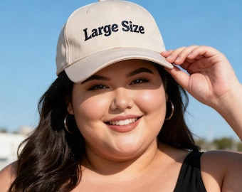 Large head circumference, large size embroidered hat, embroidered logo baseball, unisex baseball cap, gift for new parent, Christmas gift