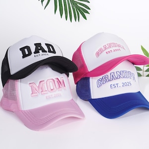 Personalized embroidered hats, foam trucker hats,hats with your text,3Dtext,bachelor party hats, Father&#39;s Day Mother&#39;s Day gifts for him/her