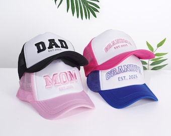 Personalized embroidered hats, foam trucker hats,hats with your text,3Dtext,bachelor party hats, Father's Day Mother's Day gifts for him/her
