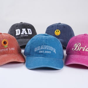 Embroidered personalized text, logo hats, custom content, vintage baseball caps, personalized bridesmaid hats, bachelorette party gifts