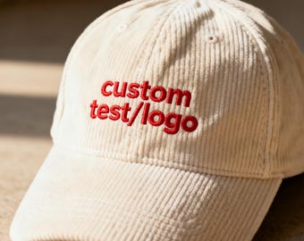 Gorras de béisbol bordadas personalizadas, gorros de invierno personalizados, gorros de pana, perfectos para Navidad, cumpleaños y despedidas de soltero.