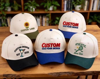 Custom Embroidered Cotton Trucker Hat, Personalized Logo hat, 3D Text Hat, Embroidered Vintage hat,Bachelor Trip Hat,Gift For Dad Mama Team