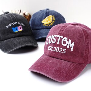 embroidered children&#39;s hats, Custom text, 3D text,personalized logo,children&#39;s name,birthday gift, boys/girls customized gifts,summer hat