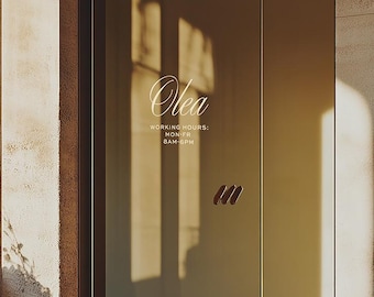 Minimal Glass Door Mockup | Shopfront Logo Design Mockup | Branding mockup | Logo mockup