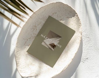 Mockup briefpapier | Papiermodel A5 | Mockup papieren kaart | Ontwerpmodel | Papieren mock-up | Modern model | Minimale mock-up