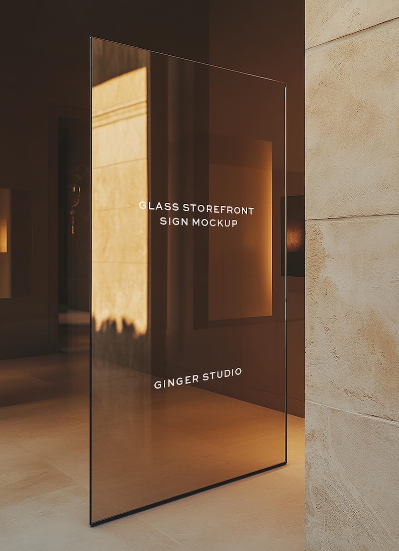 Glass sign mockup | Front door sign mockup | Shopfront mockup | Advertisement mockup | Shop Storefront Mockup | Modern Glass Mockup | add mockup | ads mockup | marketing mockup