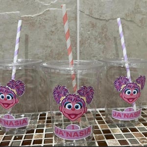 Cups with straws