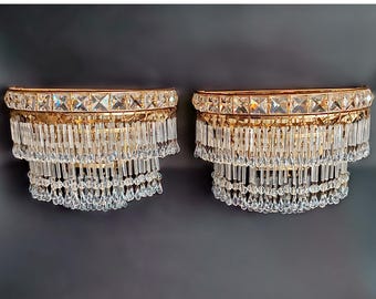 Set of 2 vintage lamps Pair of collectible sconce Night light sconce Wall mounted lamp Housewarming Christmas gift  Home decoration