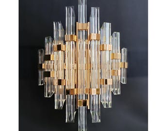 Collectible sconce Vintage night light Wall mounted lamp Christmas gift  Home decoration Large glass sconce Housewarming gift