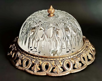 Collectible ceiling chandelier WORKING Lamp with glass stones Art Nouveau intage lighting Home decoration Crystal lamp Housewarming gift