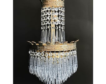 Vintage sconce Collectible lamp Night light 3 bulb sconce Wall mounted lamp Housewarming gift Home decoration Imperial style