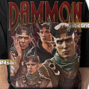 DAMMON BALDUR&#39;S GATE Shirt, Funny BG3 Homage Tee Fan Gift, Baldur&#39;s Gate 3 Vintage Tribute Merch, Dammon Custom T-Shirt, Dammon Retro Shirt