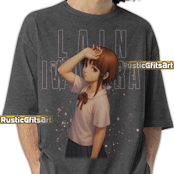 LAIN IWAKURA SERIAL Experiments Lain Shirt, Iwakura Rein Anime