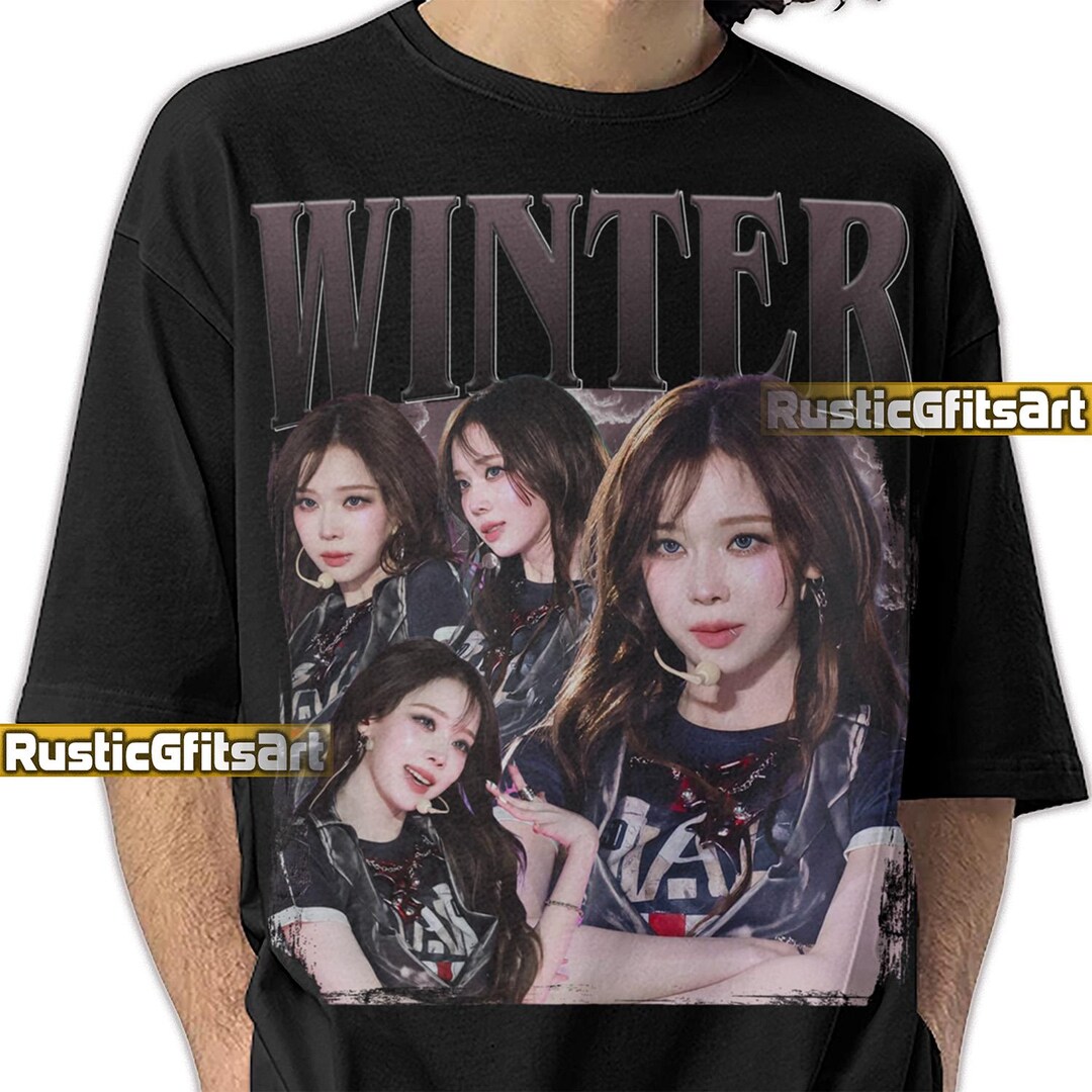 aespa T-shirt_PHOTO ver. ペンミ ファンミ WINTER AESPA SHIRT, Winter Aespa Concert T-shirt, Kim Min-jeong
