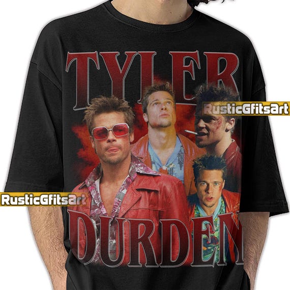 Fight Club ヴィンテージTシャツ Fight Club Brad Pitt Tyler Durden 1999 Vintage Style Graphic