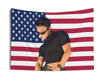 Gobelin K-Pop CHOI SAN ATEEZ, Flaga San Ateez na zamówienie, Vintage Bootleg Merchandise z Choi San Kpop, Prezent dla fanów Atini Ateez