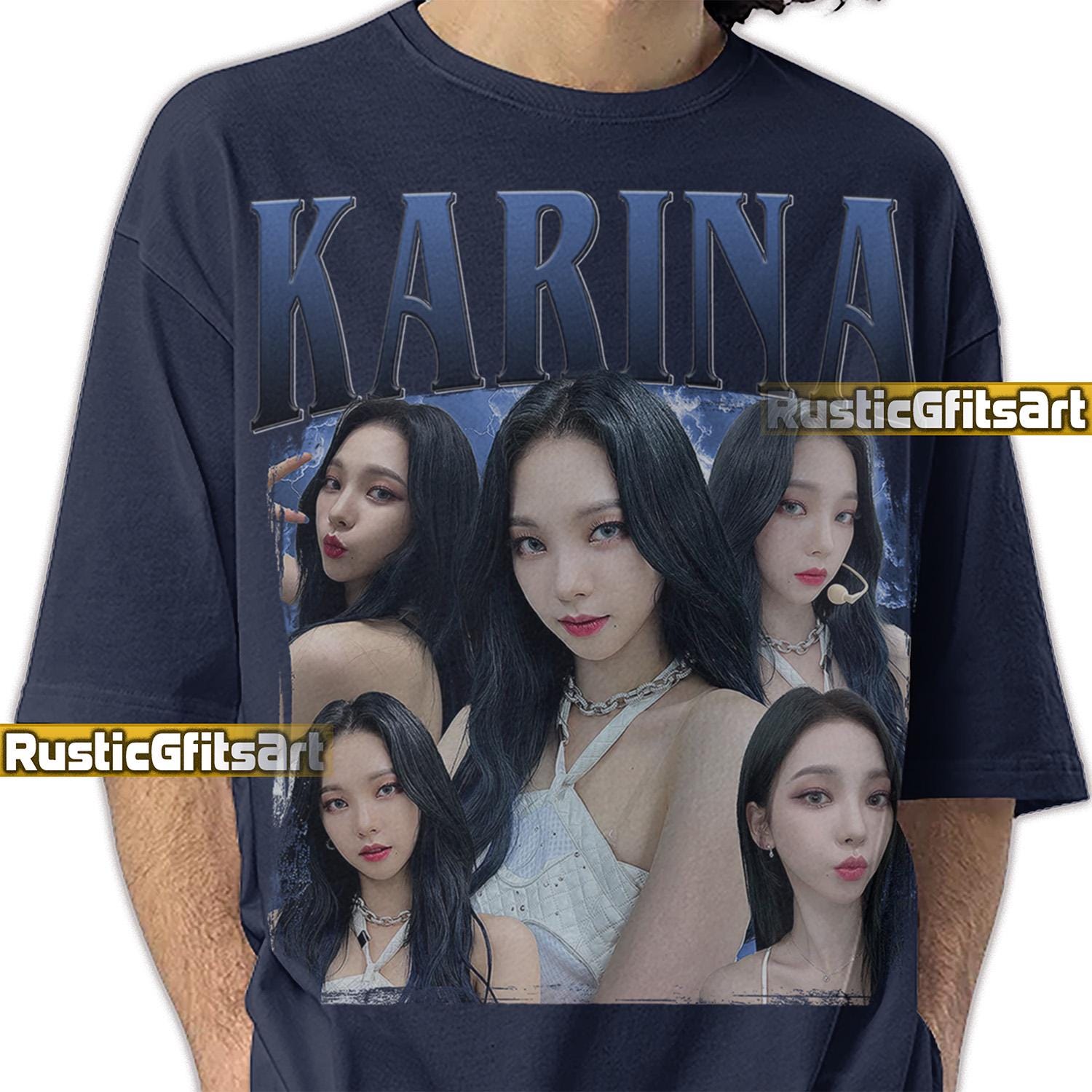 KARINA AESPA SHIRT, Karina Aespa Concert T-shirt, Yu Jimin Retro