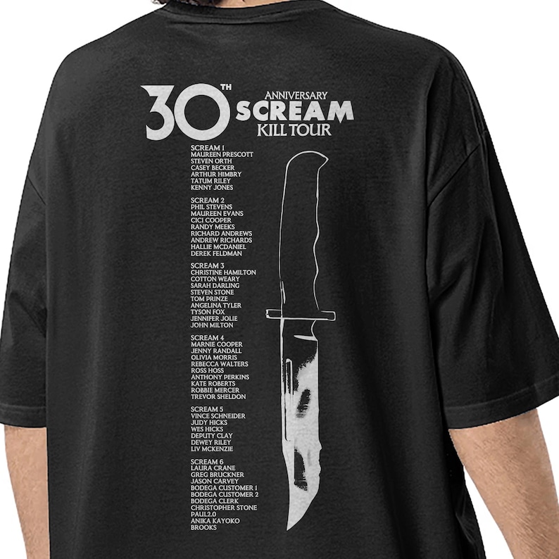 Team Scream Racing Merch SCREAM ANNIVERSARY SHIRT, Official Scream7 Tour Shirt, Scream 30th ...