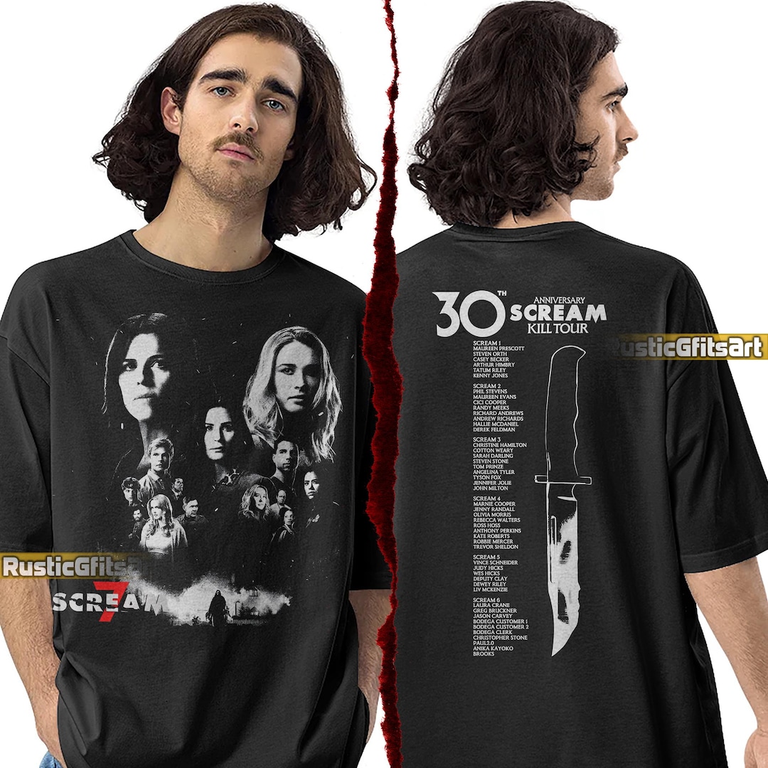 SCREAM ANNIVERSARY SHIRT, Official Scream7 Tour Shirt, Scream 30th