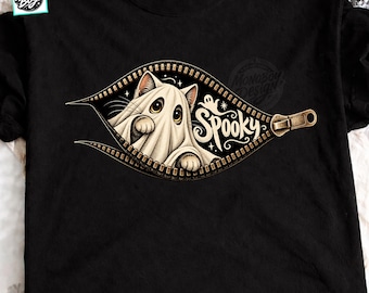 Zipper Ghost Png, Halloween Cat Ghost PNG, Boo Ghost PNG, Spooky Season PNG, Halloween Dog, Cute Ghost png
