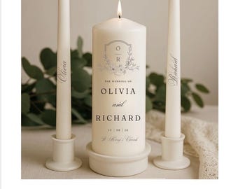 Elegant Custom Wedding Candle/ Unity Set MADE IN IRELAND