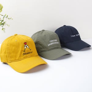 Custom Baseball hat,Custom Embroidered 3D text,Logo Cap,Unisex cotton hats,For him/her Holiday gift,I love my wife hat,Fathers Day Gift.