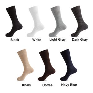Custom Embroidery Monogrammed Socks,Premium Cotton Mens Socks,Personalized Groomsmen Socks, Bachelor Party & Wedding Favor Gift for Guys image 9