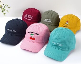 Personalized Embroidery Logo Baseball Hat,Custom Embroidered Cap,Custom Embroidered Bridesmaid Cap,For Wedding Gift,For Fathers Day Gifts.