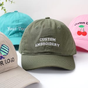 Personalized Cap With Your Own Logo,Custom Embroidered 3D text Cap,new mom and dad gifts,Fraternity hat,For him/her,Holiday gifts,Custom Hat