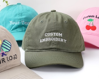 Personalized Cap With Your Own Logo,Custom Embroidered 3D text Cap,new mom and dad gifts,Fraternity hat,For him/her,Holiday gifts,Custom Hat