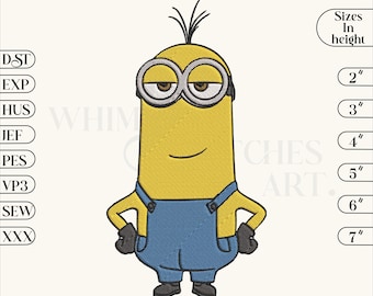 MINION EMBROIDERY DESIGNS ,Instant designs ,6 Sizes