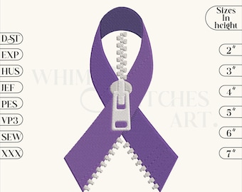 Awareness Ribbon Applique: Machine Embroidery Design (6 Sizes)