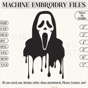 Hey Boo Ghost Embroidery Design 6 Sizes, Halloween Ghost Embroidery Design, Boo Machine Embroidery Files, Cute Ghost Face Embroidery File