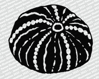 Sea Urchin Shell SVG EPS PNG Instant Download