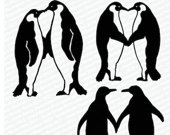 Penguin Couples SVG Bundle - EPS PNG Instant Download for Cricut or Lazer Cut