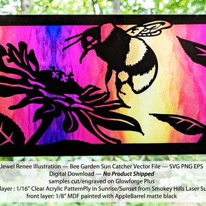 Sun Catcher Cut Designs: The Bee's Garden SVG EPS PNG Cutting File Download image 5