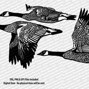 Canadian Geese SVG Bundle - EPS PNG Instant Download for Cricut or Lazer Cut/Engrave