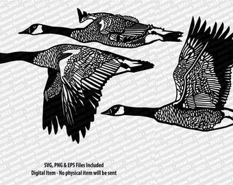 Canadian Geese SVG Bundle - EPS PNG Instant Download for Cricut or Lazer Cut/Engrave