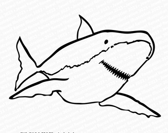 Great White Shark SVG EPS PNG Instant Download