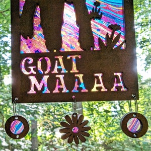 Sun Catcher Cut Designs: Goat Mom SVG EPS PNG Cutting File Download image 4