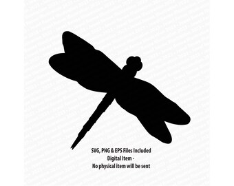 Dragonfly Silhouette SVG EPS PNG Instant Digital Download for Cricut or Lazer Cut