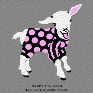 Baby geit in pyjama 3 laag gesneden bestand SVG EPS PNG
