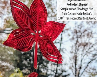 Pacchetto di file di progettazione Wind Spinner: Buckeye Leaf Spinner Lazer Cut Files - SVG EPS PNG