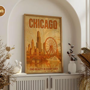 Chicago Wand Kunst, Chicago Wand Kunst Download, Chicago Poster, Preppy Stuff, Chicago Wanddekoration, Chicago Skyline Karte, Chicago Poster, Chicago Kunst