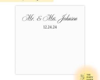 Custom Sticky Notes for Newlyweds, Personalized Husband and Wife Post-it Note Pads