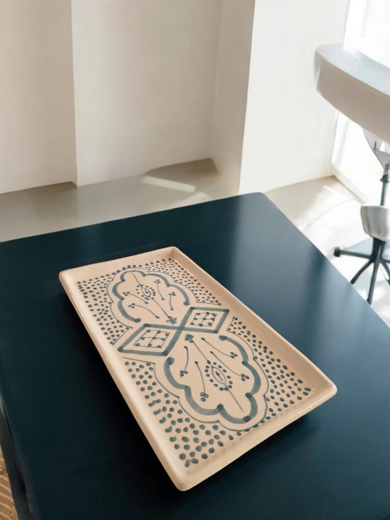 Tableware Tray Handmade Rectangular Ceramic Trays – Artisan Pottery Serving Platters ...