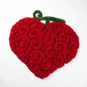 Ope Ope no Mi Rug Hand Tufted Wool, One Piece Devil Fruit Decor, Anime Heart Area Rug, Trafalgar Law Mat, YuCarpet, Manga Fan Gift Carpet