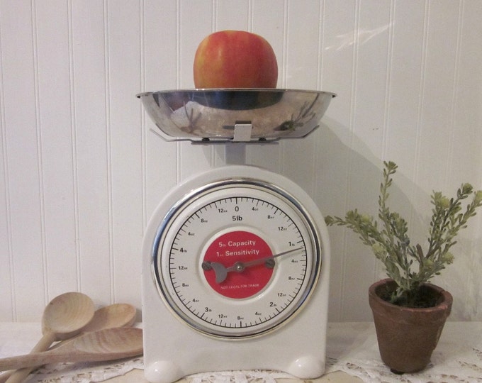 Vintage Ekco 5 Lb. Kitchen Scale With Aluminum Bowl White & Etsy