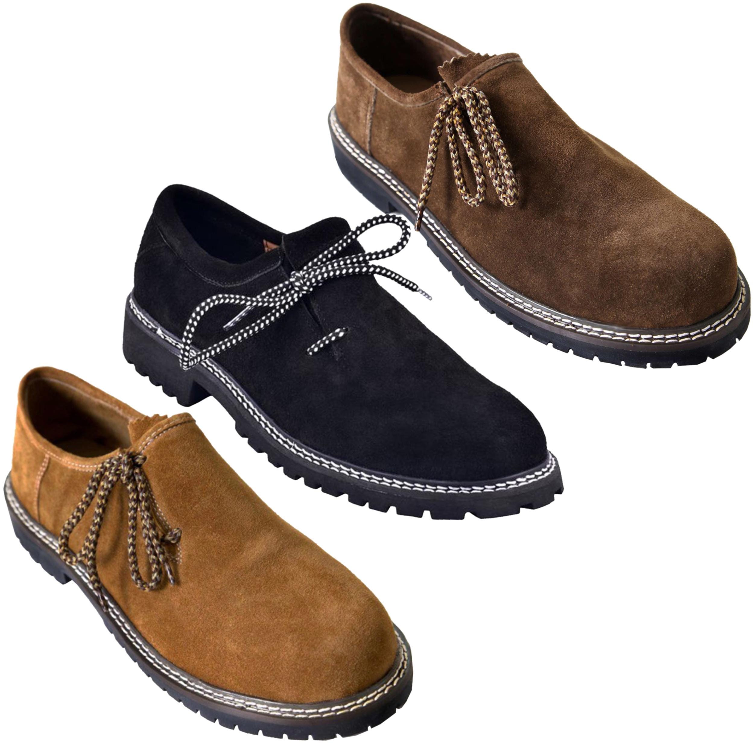 Mens Bavarian Suede Shoes | Oktoberfest Trachten Footwear 