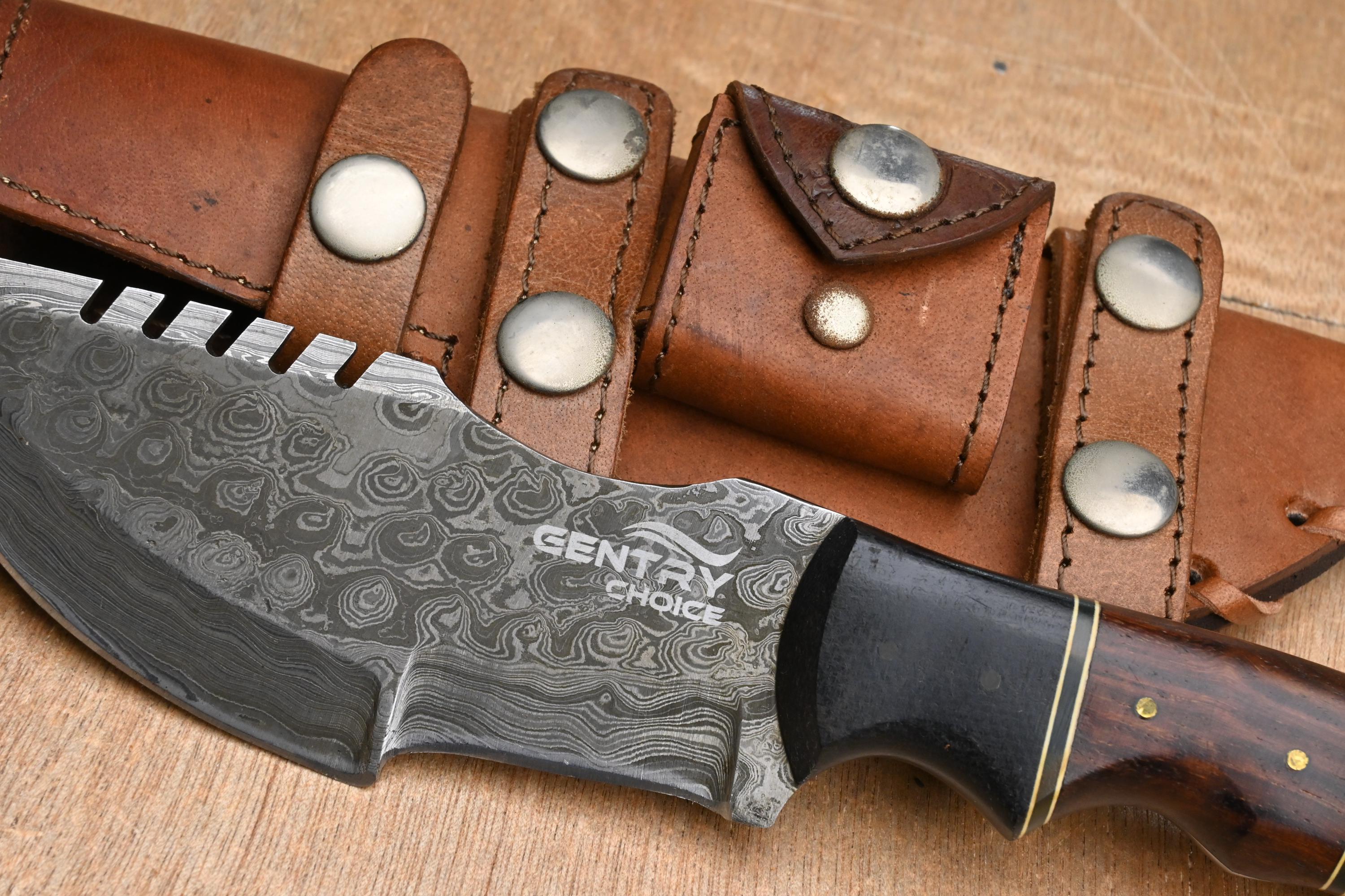 ☆手作りリアルダマスカス鋼狩猟ナイフ58 HRCダマスカス鋼キャンプ固定